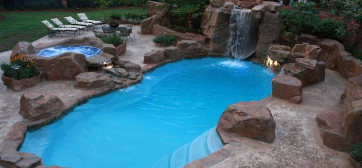 30 Great Inground Swimming Pools With Waterfall And Natural Stone Decor