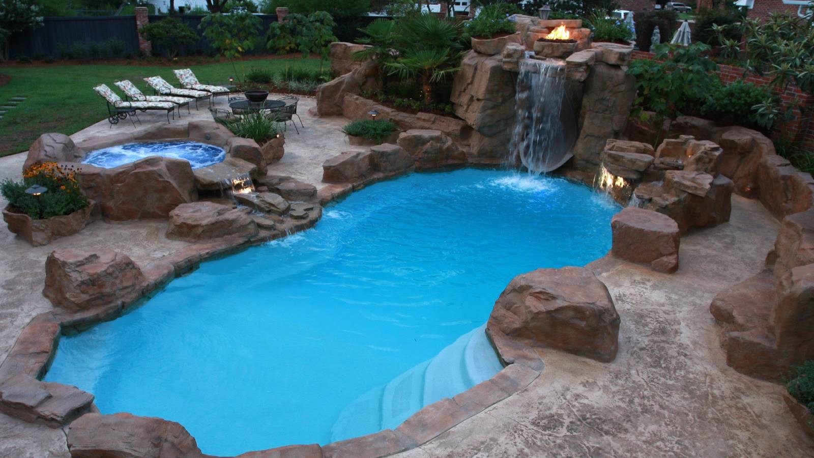 30 Great Inground Swimming Pools With Waterfall And Natural Stone Decor