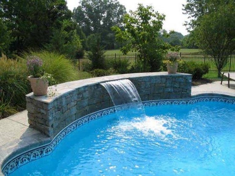 swimming pool with waterfall design