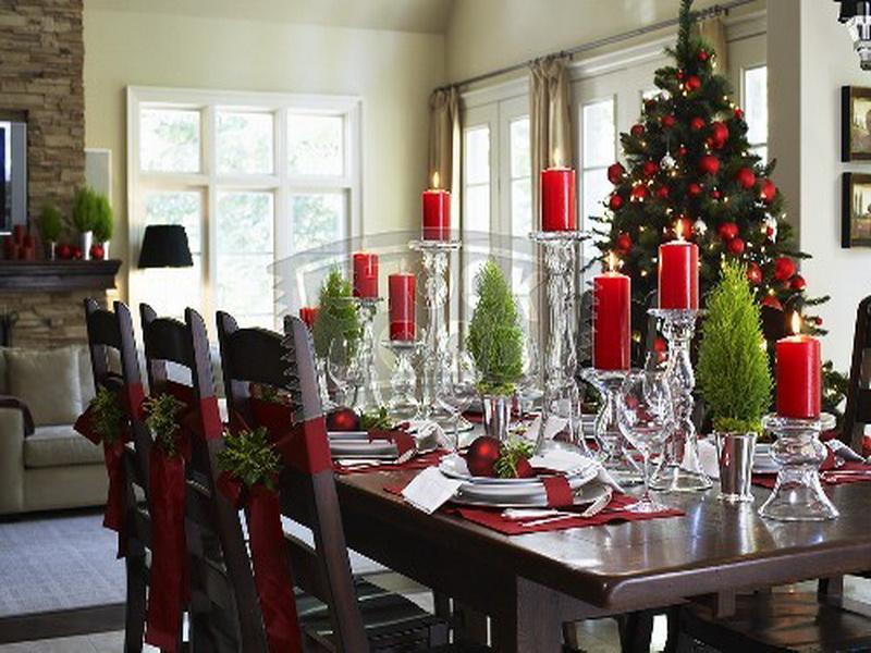 Image result for dining room christmas decorations