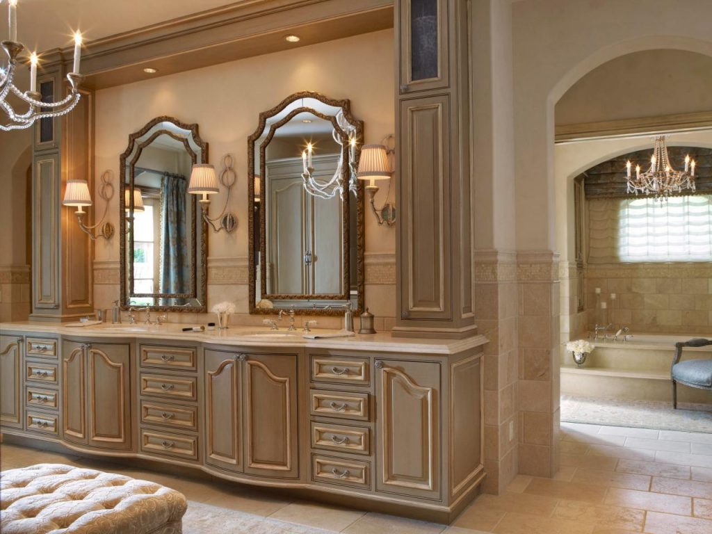 bulky bathroom cabinetry