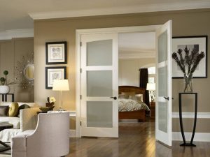 prehung interior french doors with frosted glass