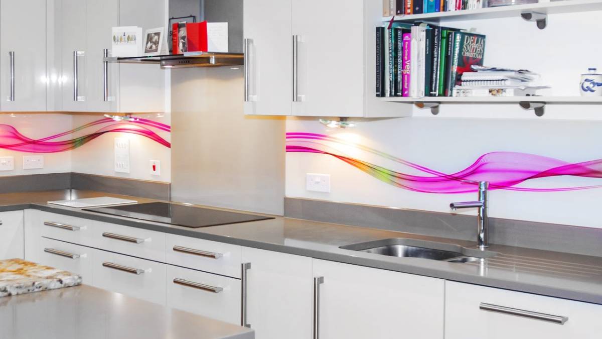 abstract glass splashbacks