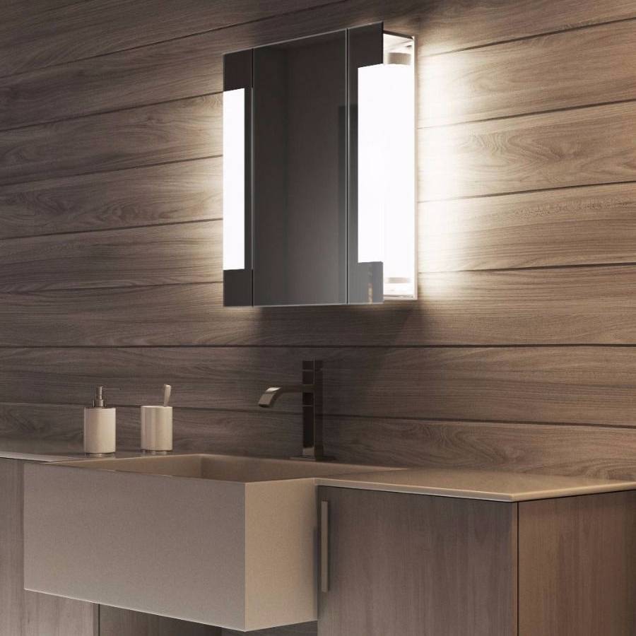 bathroom mirror cabinet with shaver socket