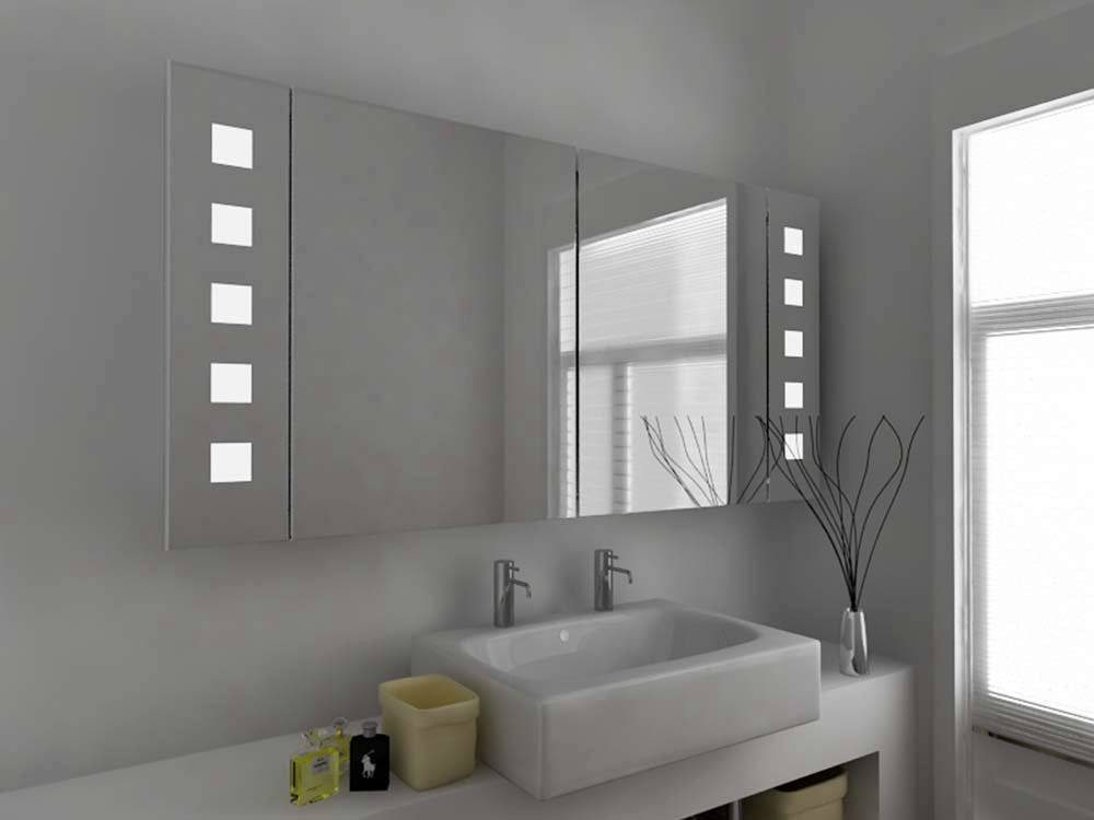 bathroom mirror cabinet with shaver socket