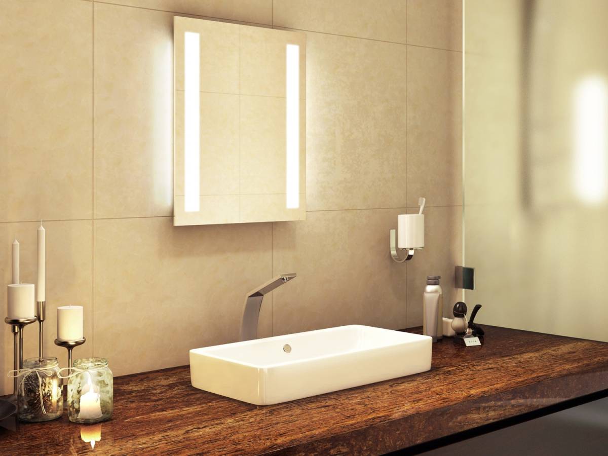 bathroom mirror with lights and shaver socket