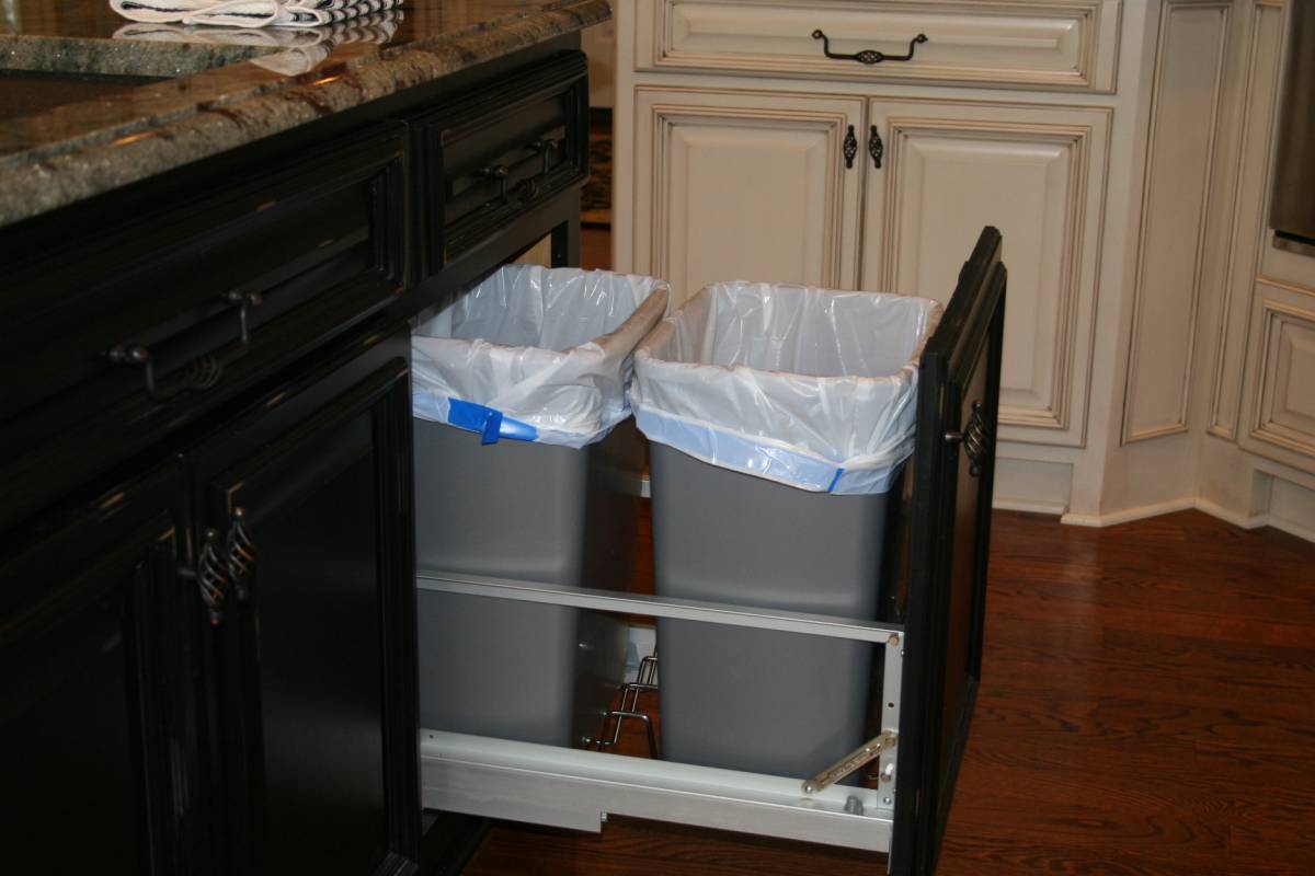 double tilt out trash bin