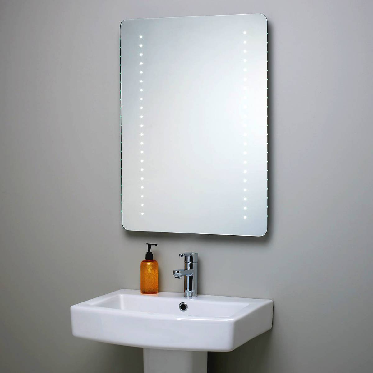 kensington illuminated bathroom mirror with shaver socket