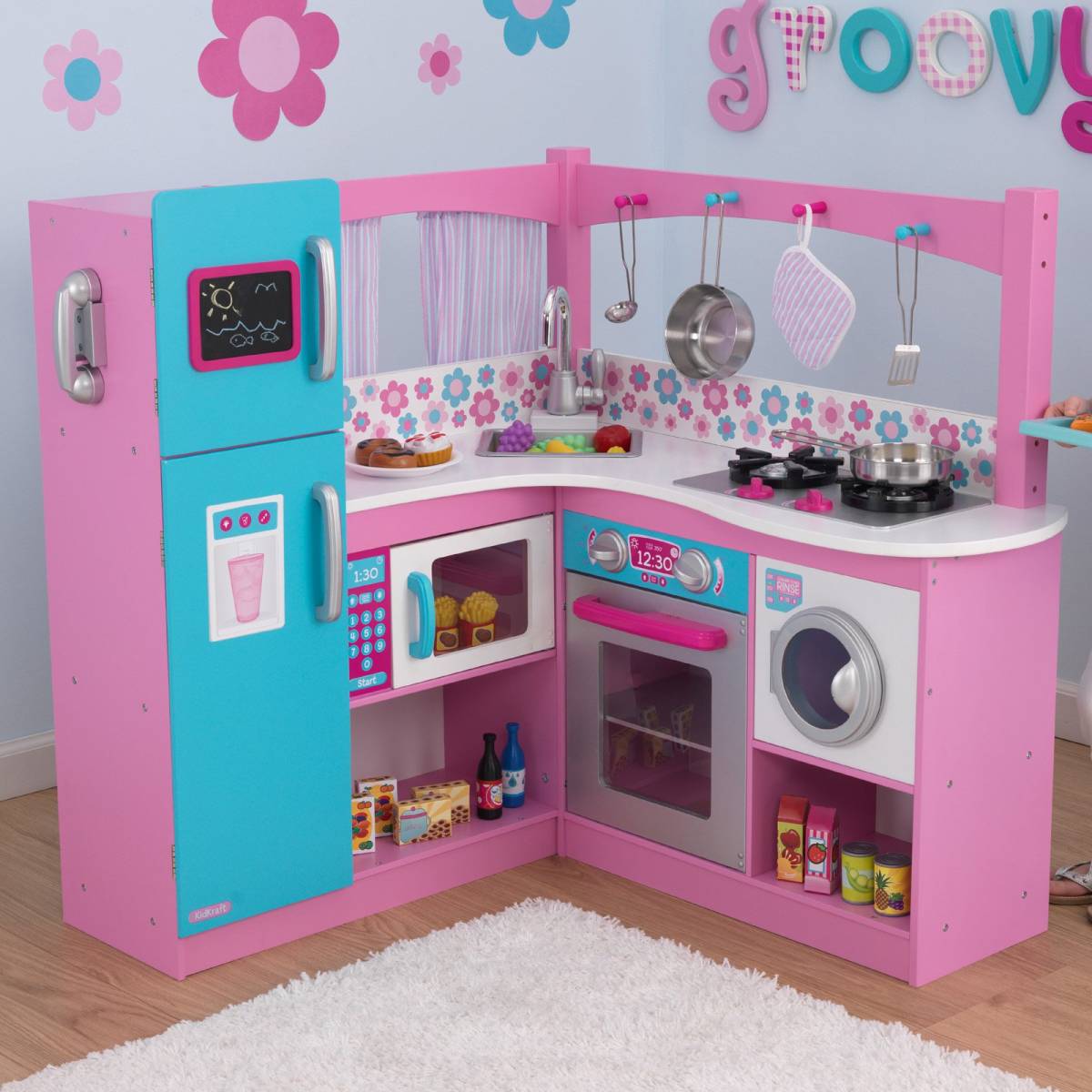 kidkraft bright grand gourmet corner kitchen