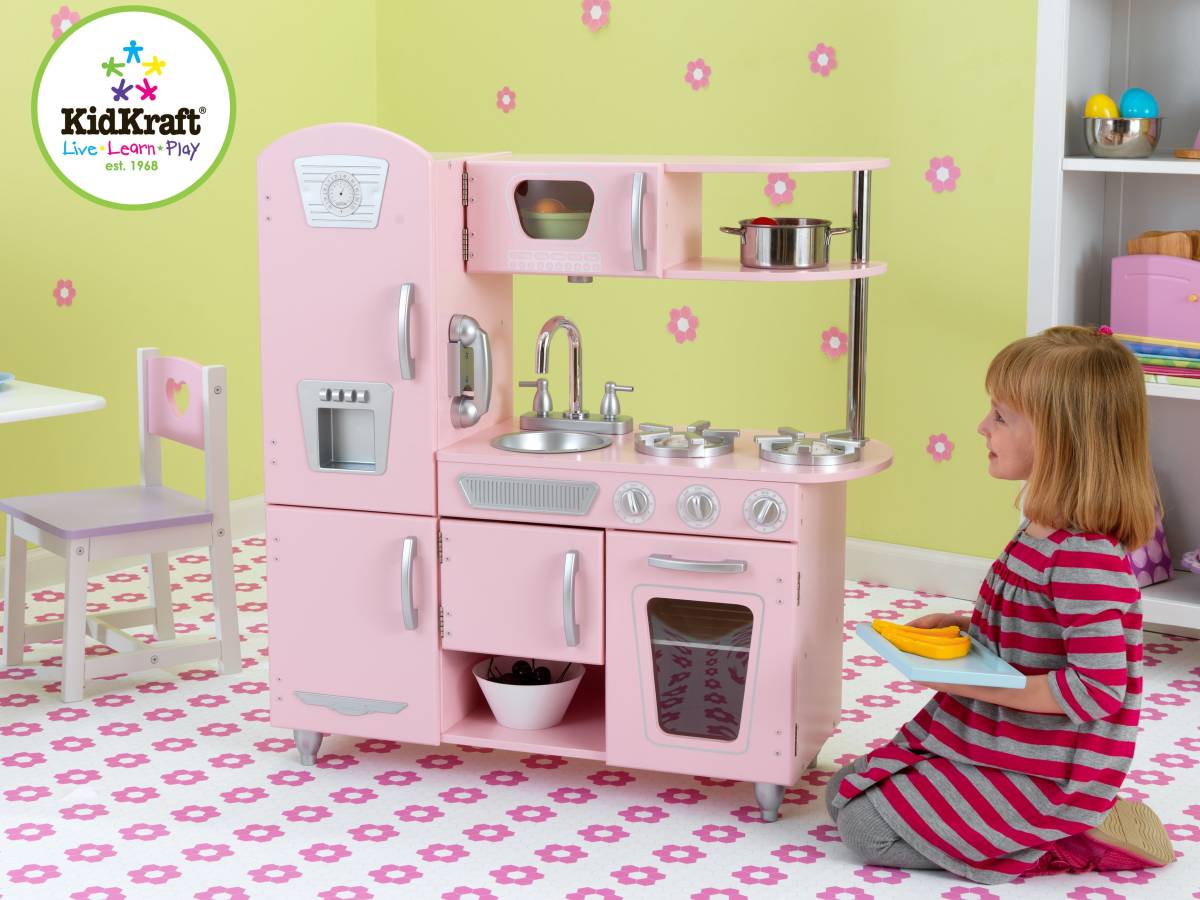 kidkraft grand gourmet corner kitchen pink