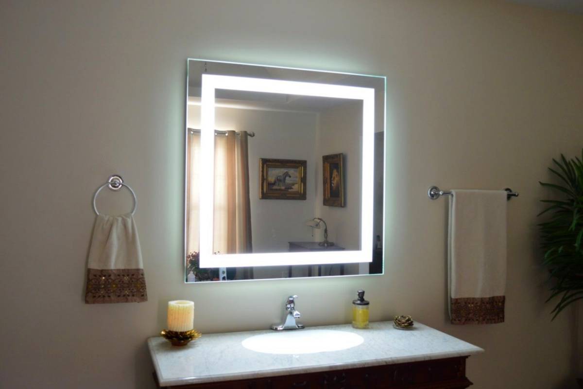 led bathroom mirrors with shaver socket