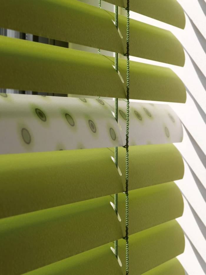 lime green aluminium venetian blinds