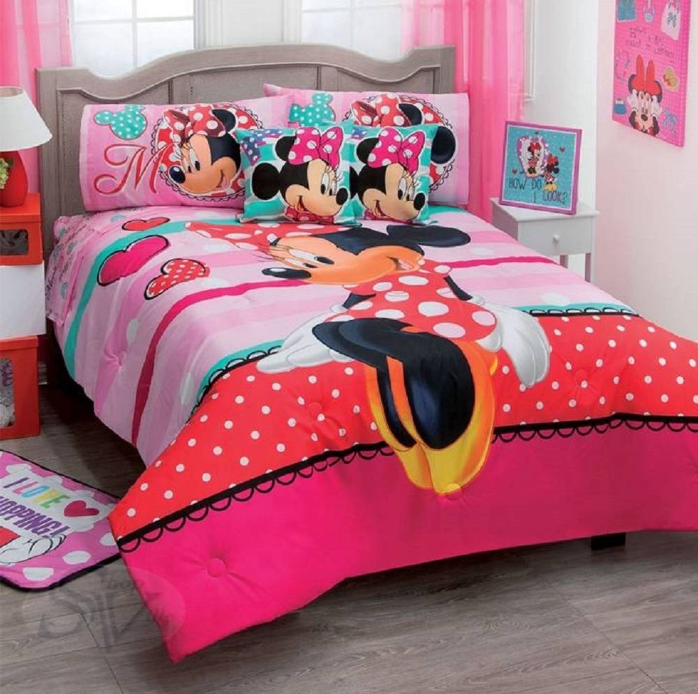minnie mouse toddler bedding red