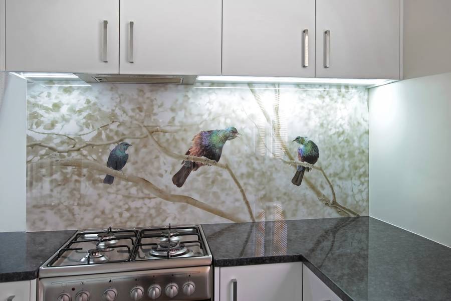 patterned glass splashbacks for cookers