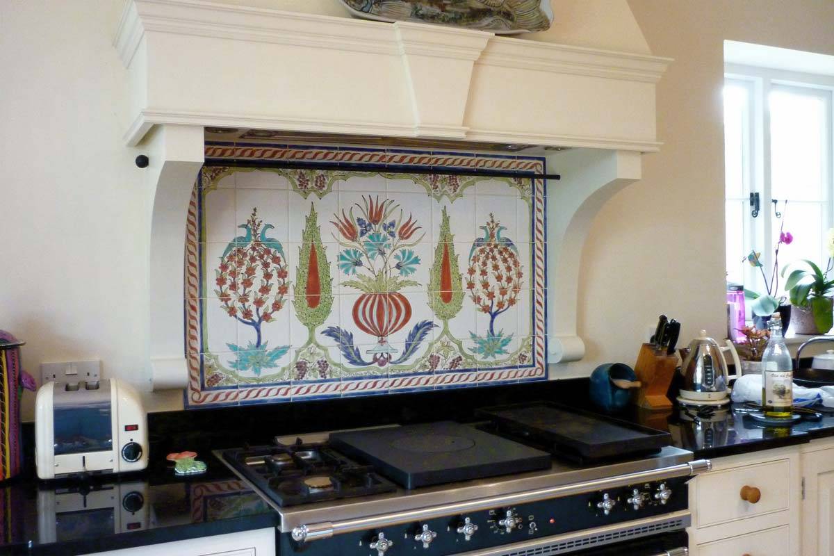 patterned splashbacks for cookers