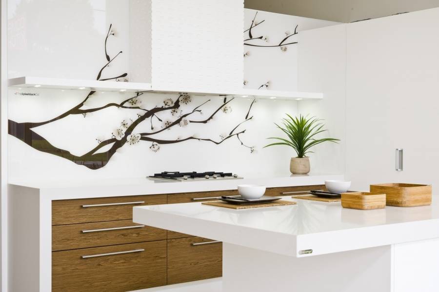 patterned splashbacks for kitchens