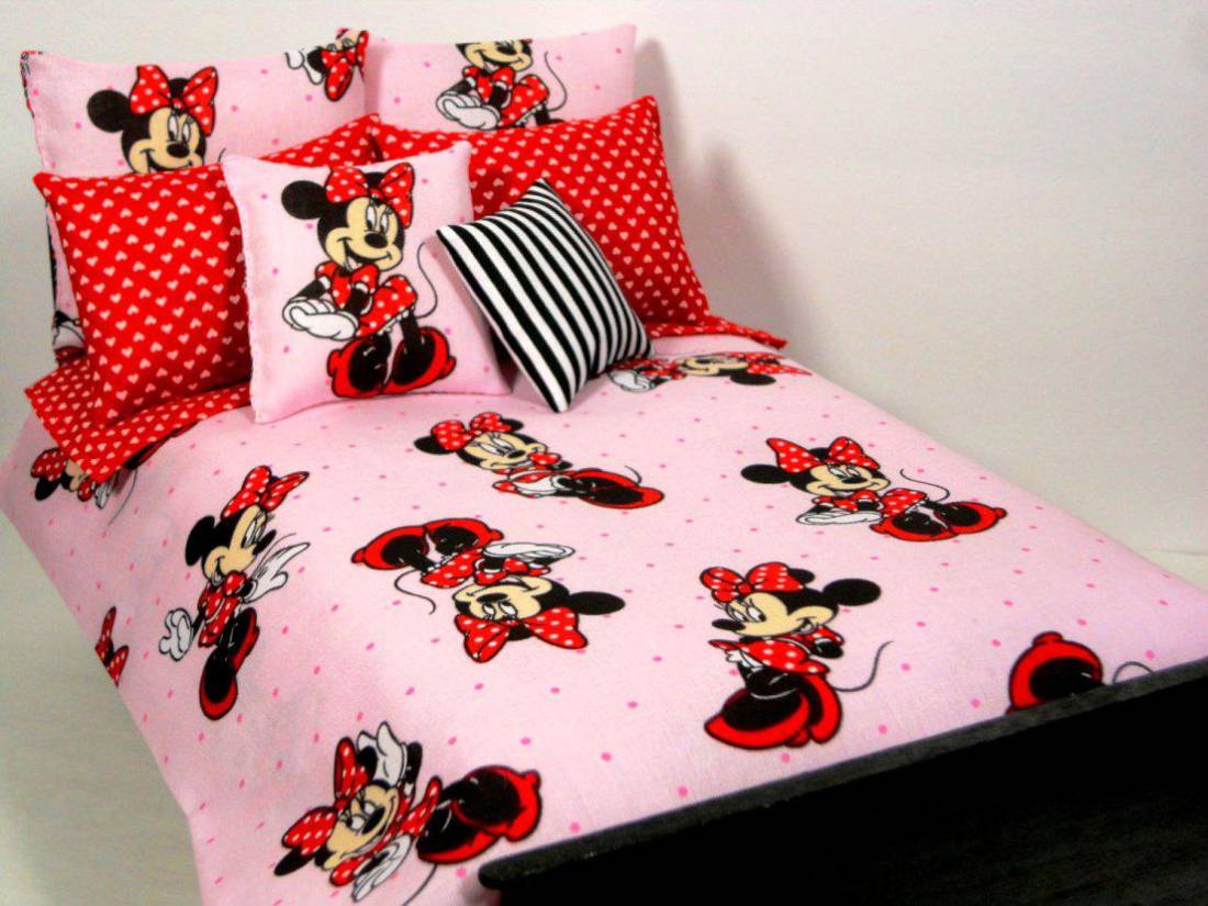 minnie mouse toddler bedding red