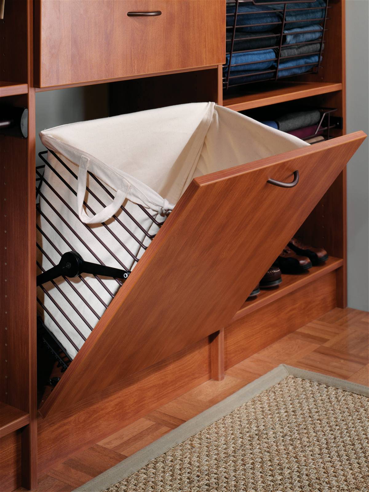 tilt out laundry hamper basket