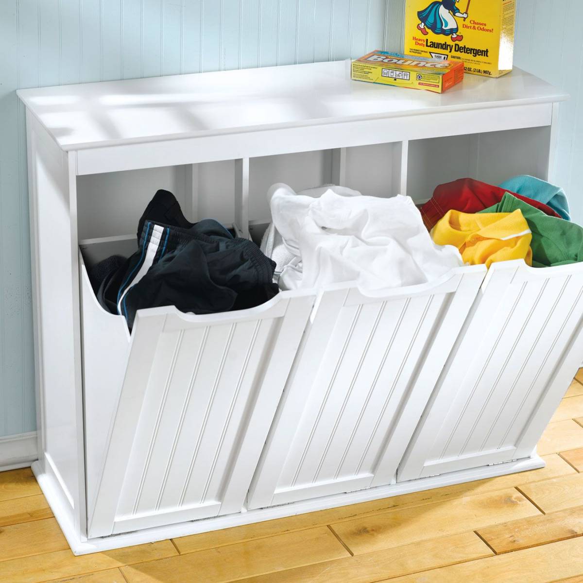 triple tilt out laundry hamper