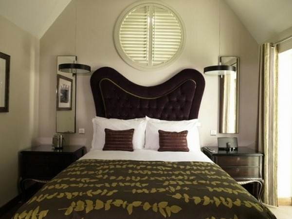 bed design with brown headboard leather luxury