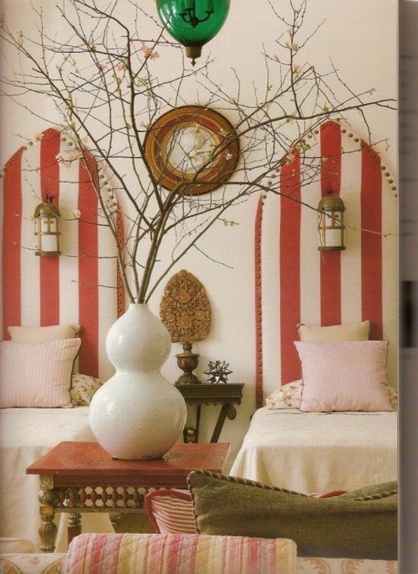 bed design with stripes headboard wall stool easily