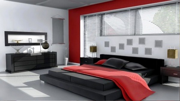 Black White and Red Bedroom Decor