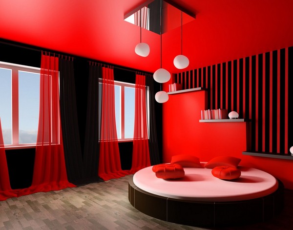 red bedroom design creative