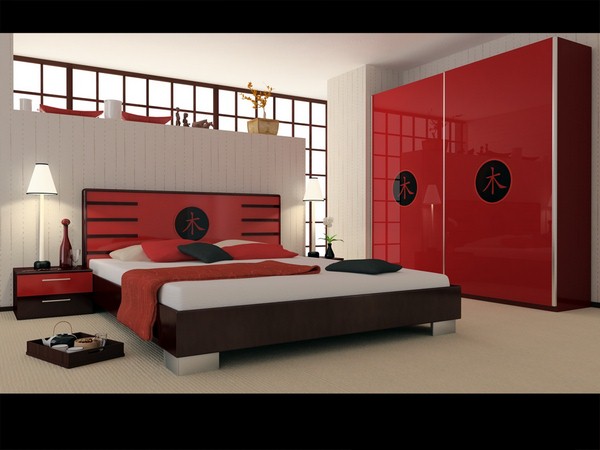 red bedroom design incredible