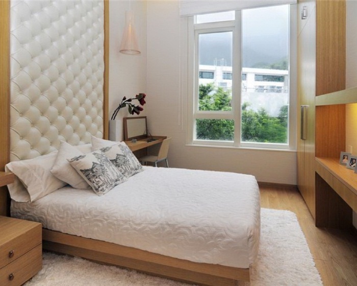 headboard upholstered bed design modern white carpet