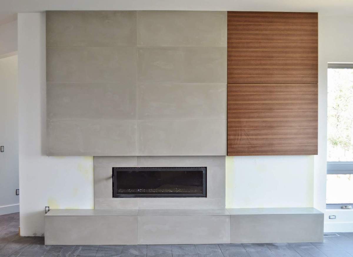21 - Modern concrete fireplace - by MODE CONCRETE