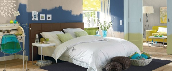 color ideas for bedrooms painted half