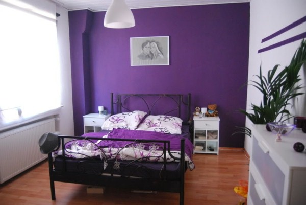 color ideas for bedrooms saturated color purple