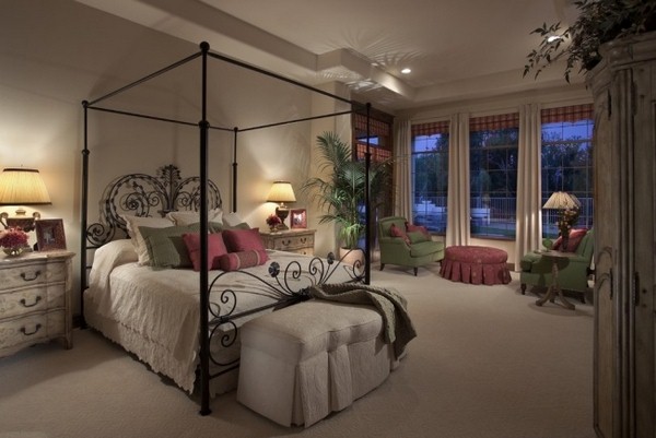 Mediterranean bedroom interior seating Design