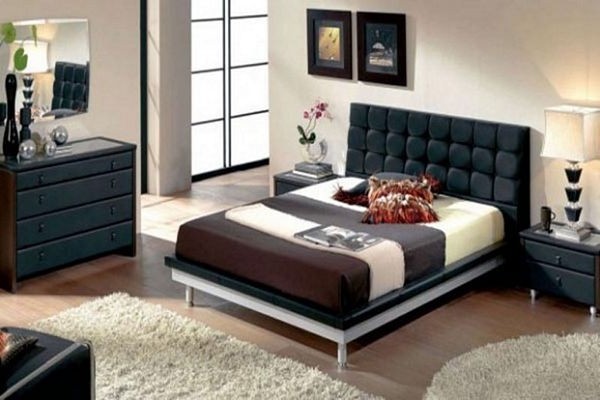 Cool Bedroom for men bedded lamp carpet