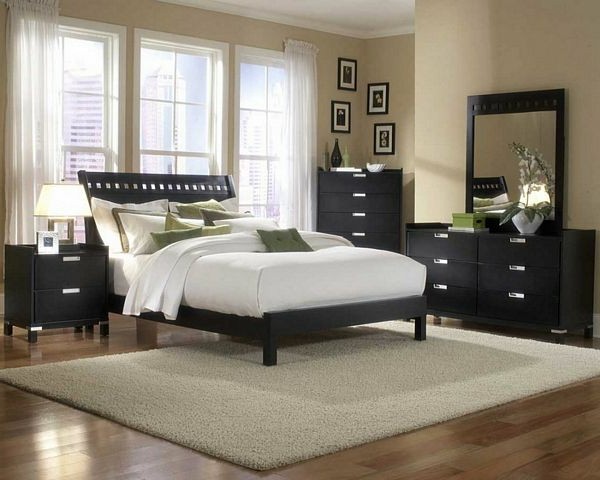 Cool Bedroom for men black bed bedroom pillow