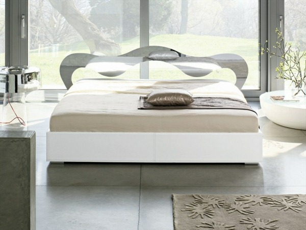 Bedroom furniture design original white bed frame