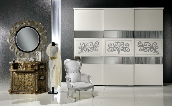 white silver deco furniture storage