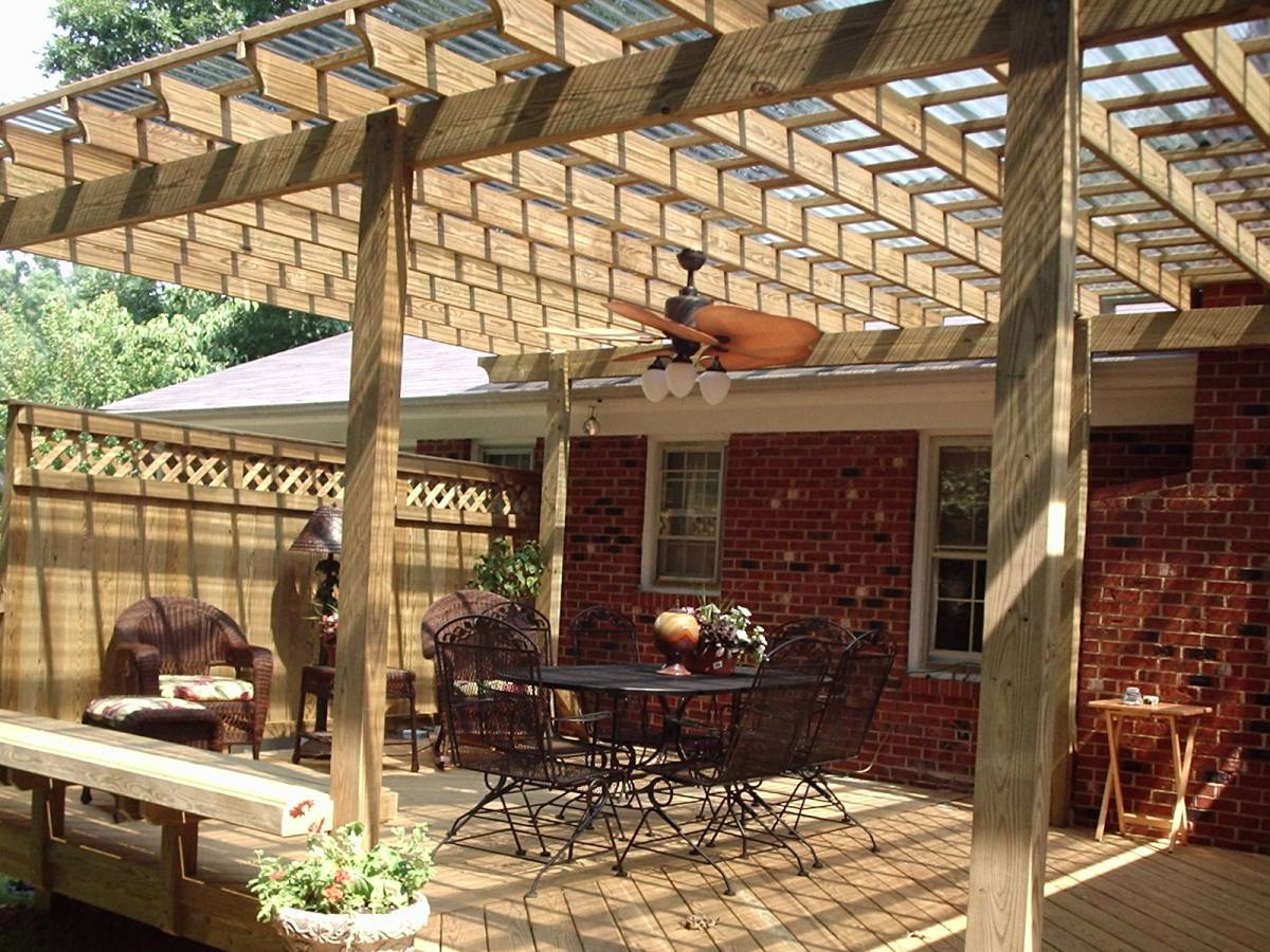 pergola designs attached to house