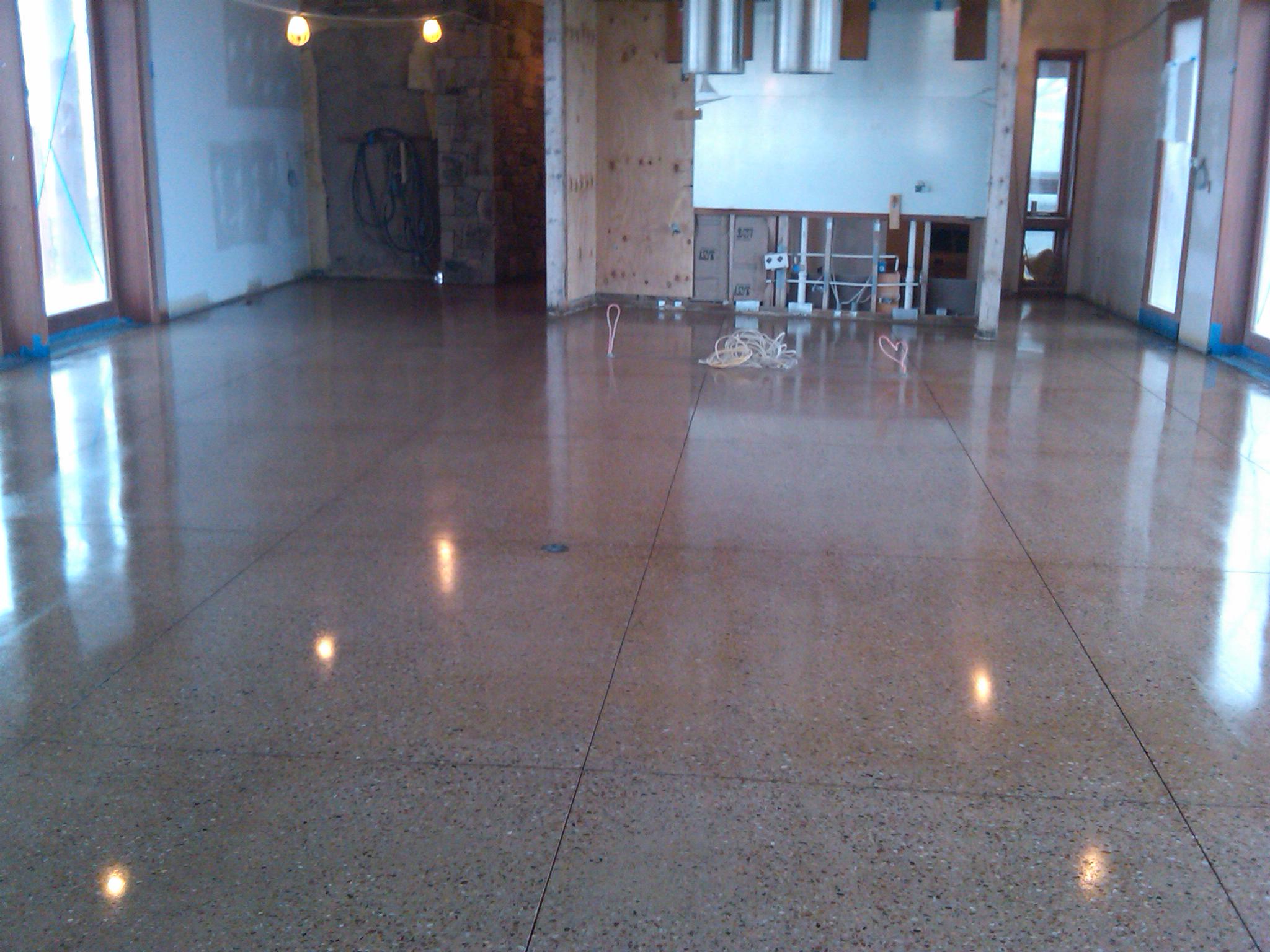 great polished concrete design idea