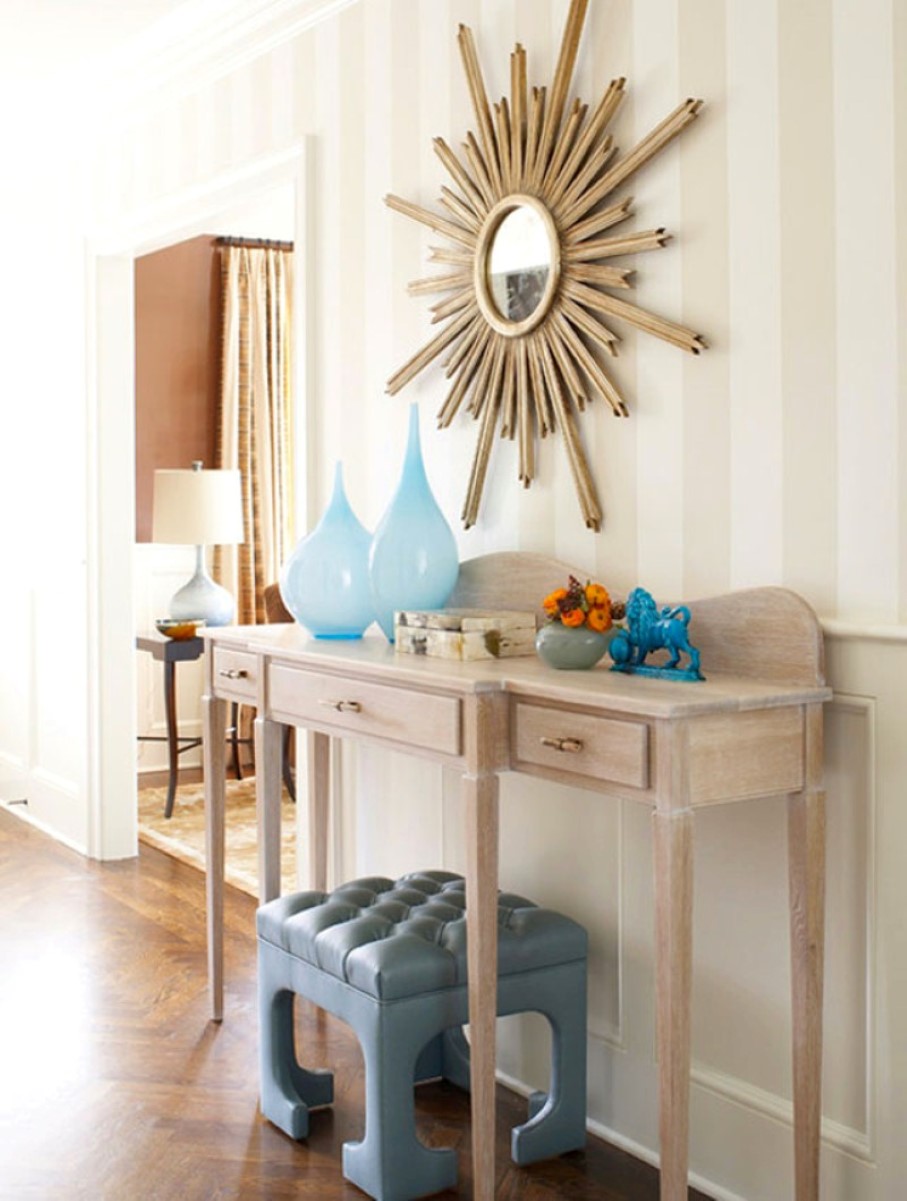 long console table with drawers