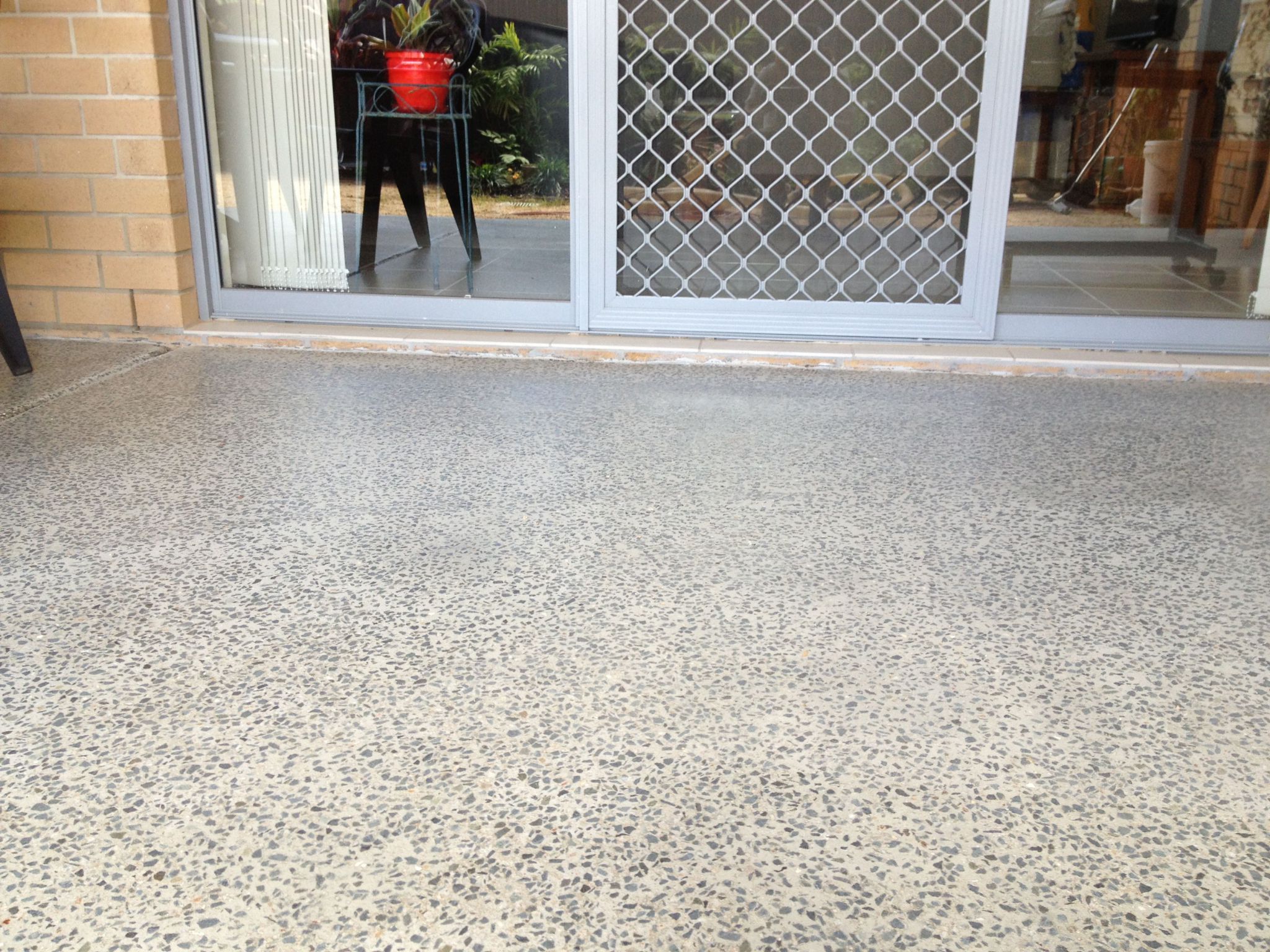polished concrete floors outside
