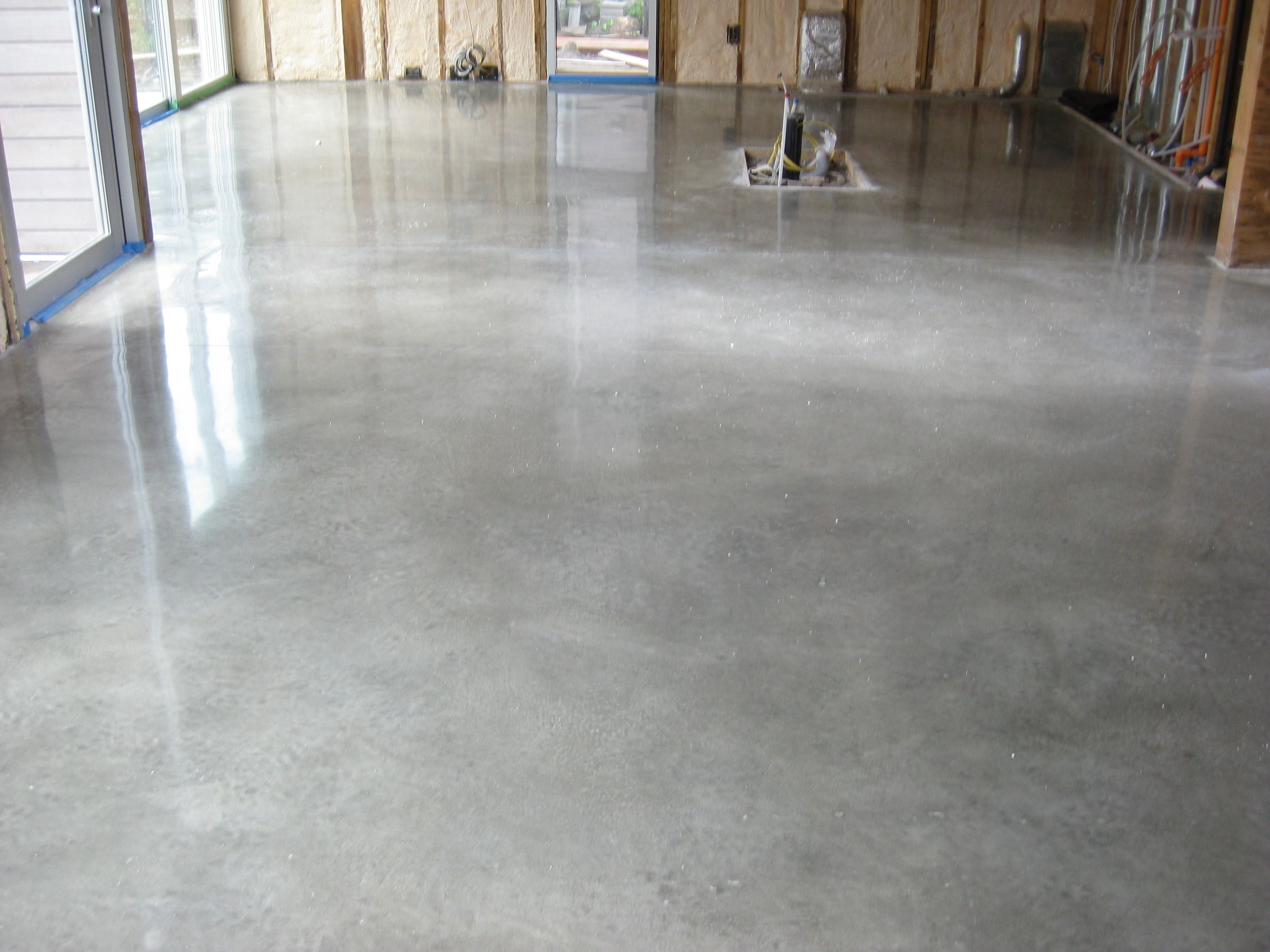 plain polished concrete floors