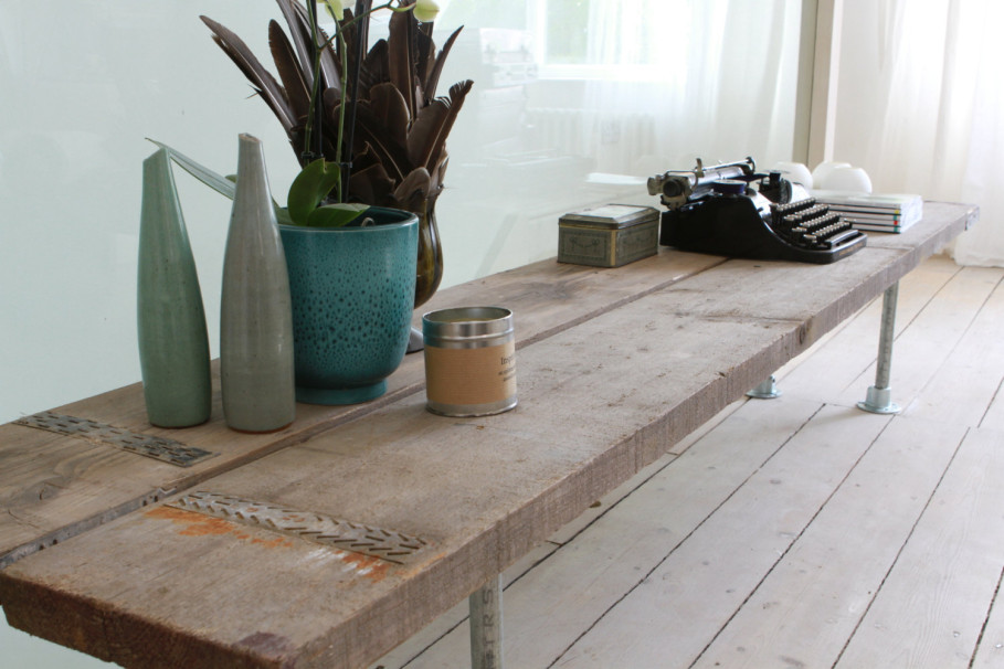 wood console table design