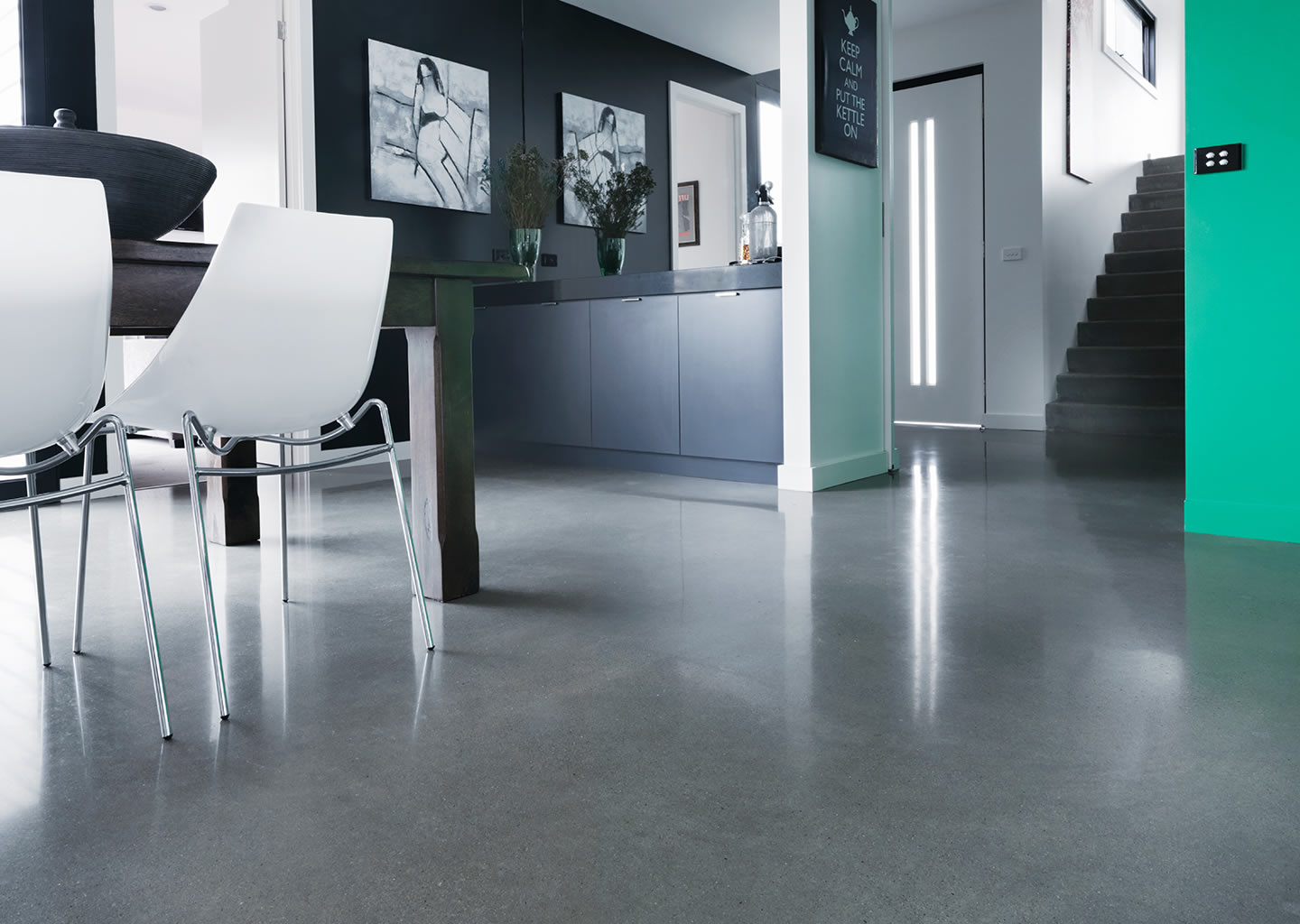polished concrete interior floors