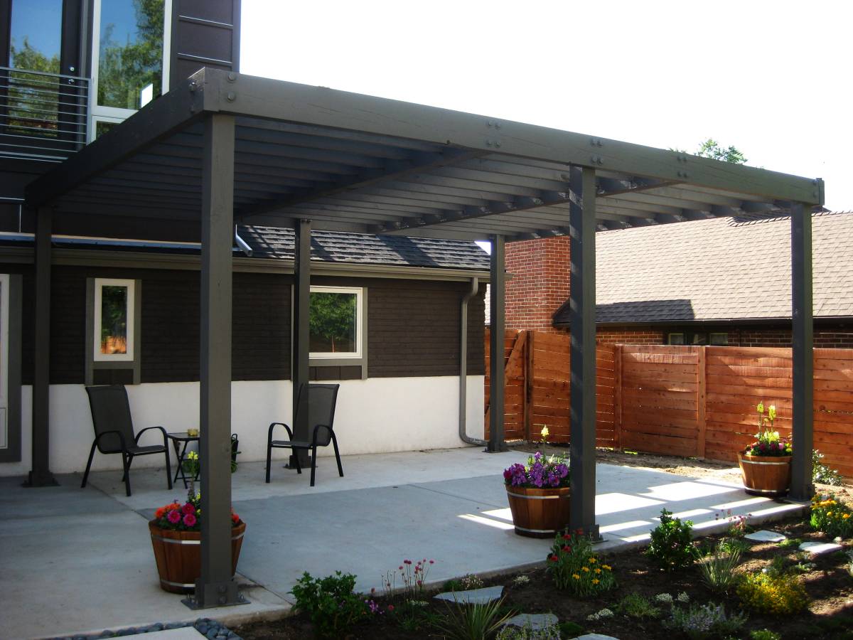 pergola designs attached to house